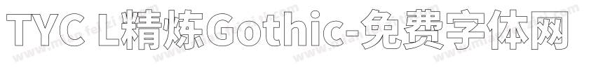 TYC L精炼Gothic字体转换